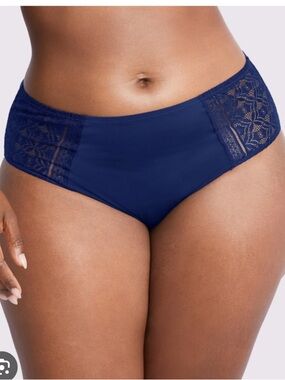 High waisted bikini bottom navy blue plus size 3X new without tag croche…
